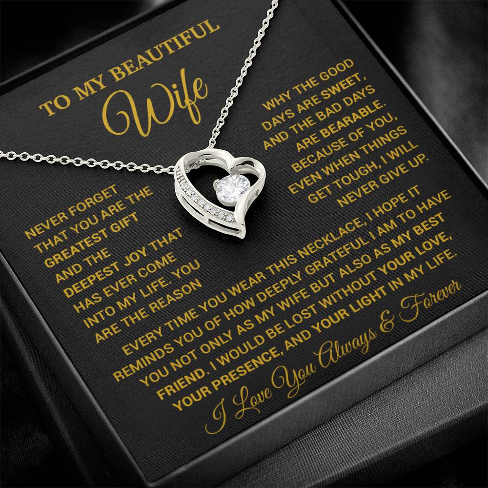 To My Wife Necklace, Christmas Gifts For Wife, Anniversary Cute Gift For Wife_16_9_Gold