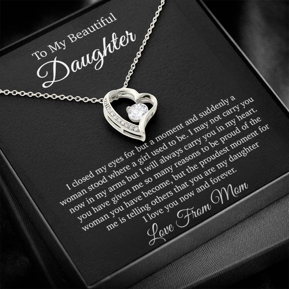To My Daughter Necklace, Daughter Gift, Daughter Gift From Mom, Birthday Gift For Daughter