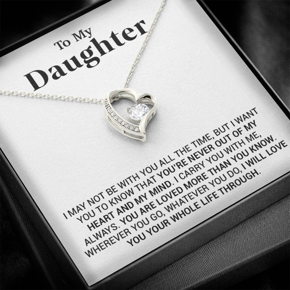 To My Daughter Necklace, Daughter Father Necklace, Daughter Gift From Dad, Mom77
