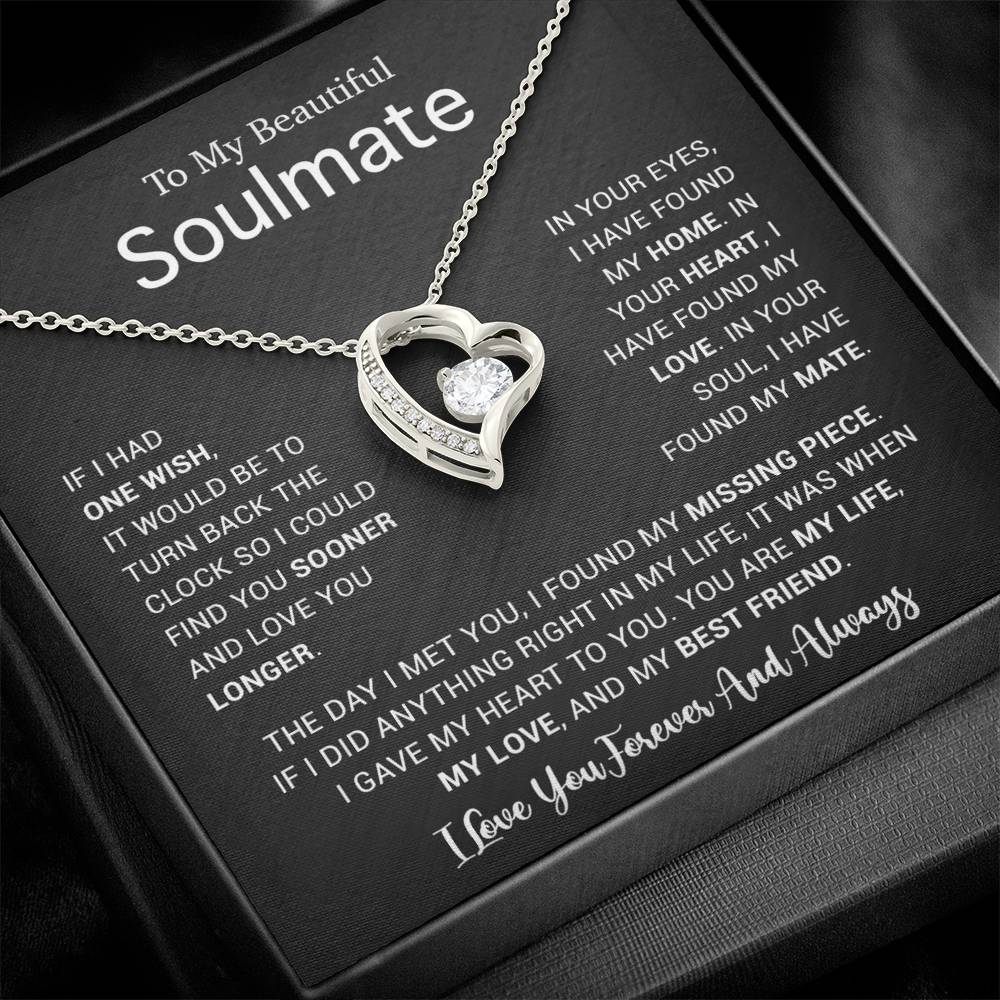 To My Soulmate Necklace, Gift For Soulmate, Anniversary Gift, Birthday Gift 4_5