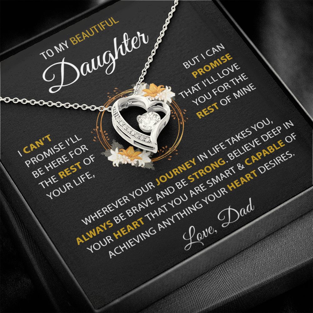 To My Daughter Necklace, Daughter Father Necklace, Daughter Gift From Dad99