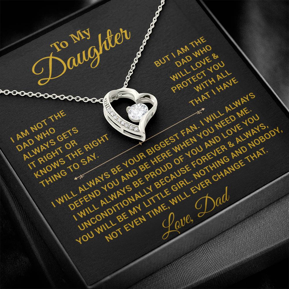 To My Daughter Necklace, Gift for Daughter from Dad, Father Daughter Necklace 26_5_Gold
