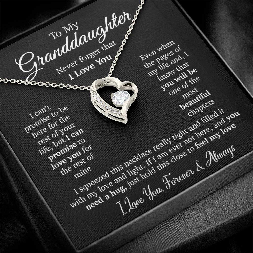 To My Granddaughter Necklace,Granddaughter Christmas Gift,Granddaughter Birthday Gift