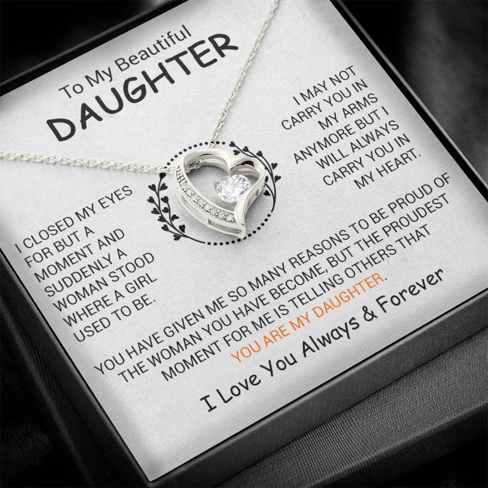 To My Daughter Necklace, Daughter Father Necklace, Daughter Gift From Dad, Mom 6_12