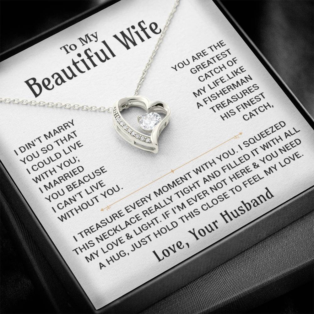 To My Beautiful Wife Necklace, Christmas Gifts For Women, Anniversary Gift For Wife 18_10