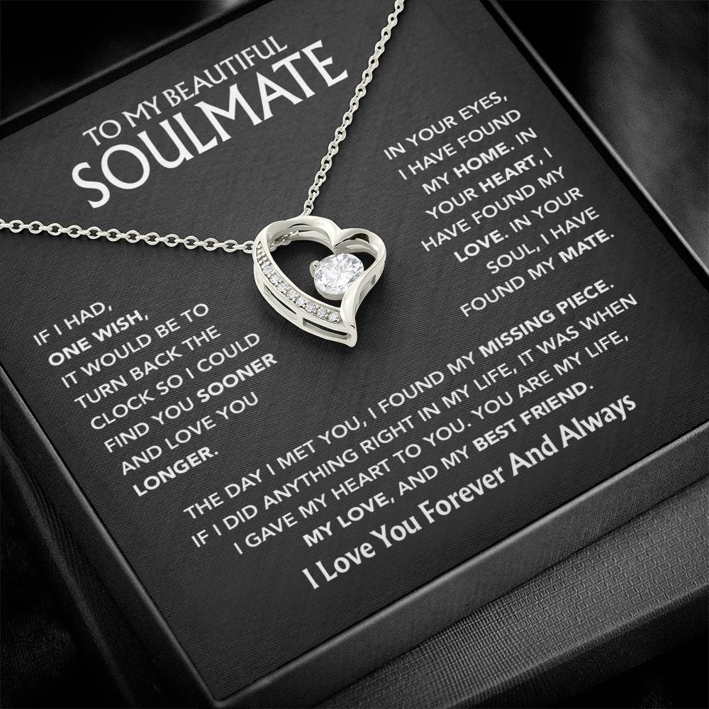 To My Soulmate Necklace, Gift For Soulmate, Anniversary Gift, Birthday Gift 3_5