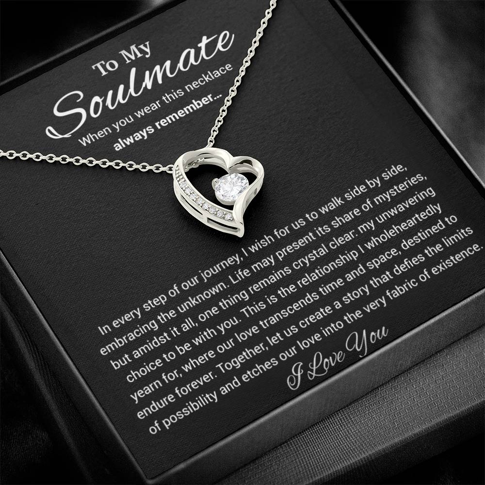 To My Soulmate Necklace, Anniversary Gift, Sentimental Gift, Soulmate Gift, Christmas Gift