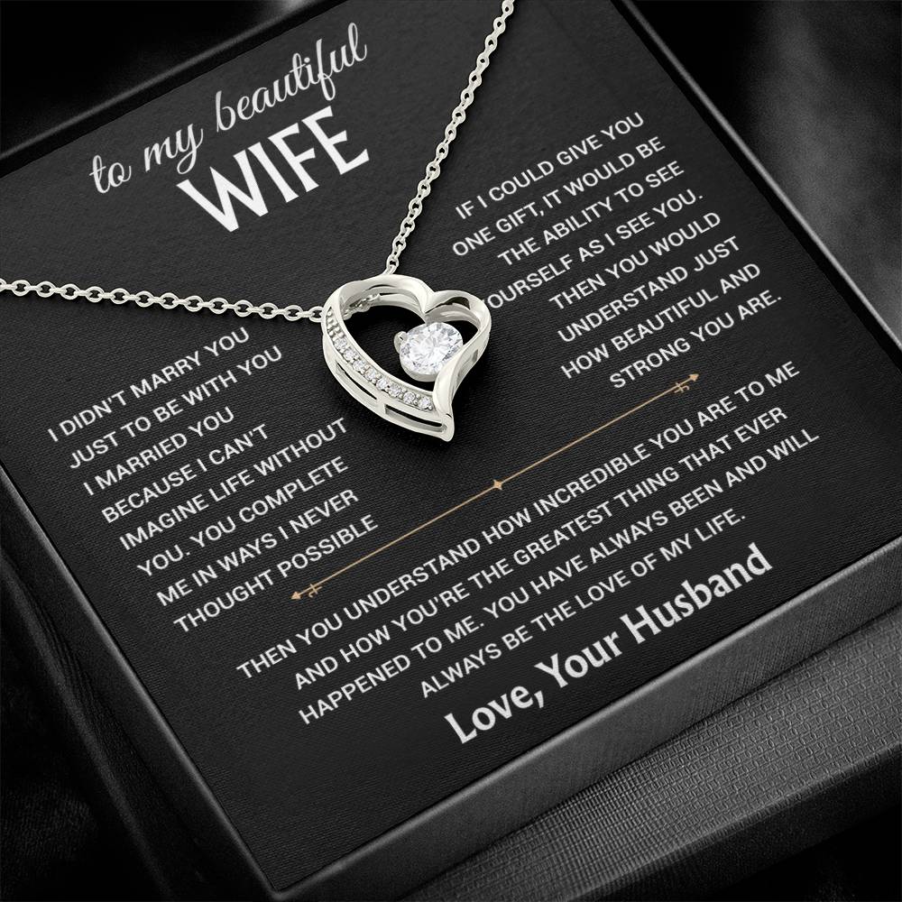 To My Wife Necklace, Christmas Gifts For Women, Anniversary Gift For Wife 14_12_Black