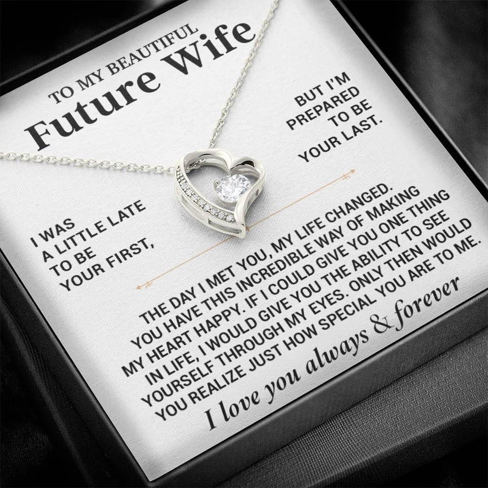 To My Beautiful Future Wife Necklace, Anniversary Birthday Christmas Gift for Her