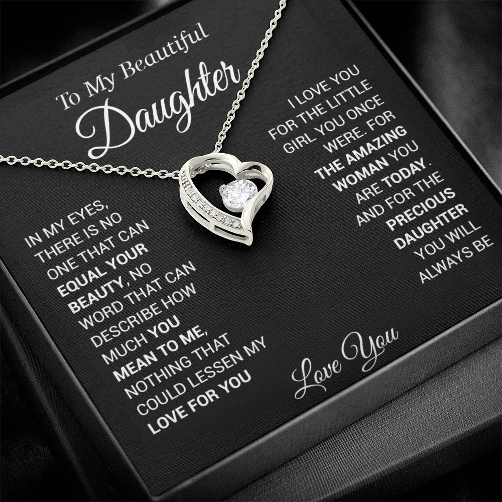 To My Daughter Necklace, Love Dad, Beautiful Necklace Gift, From Father Dad