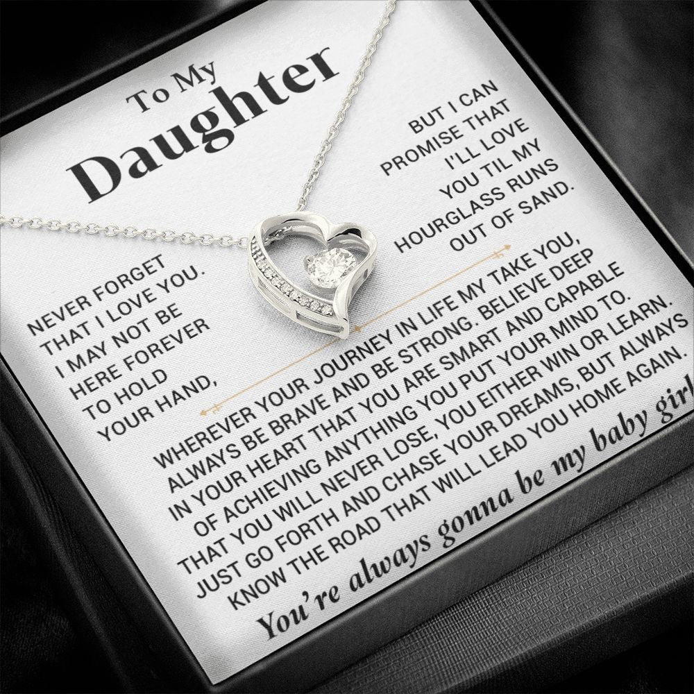 To My Daughter Necklace, Daughter Father Necklace, Daughter Gift From Dad, Mom88