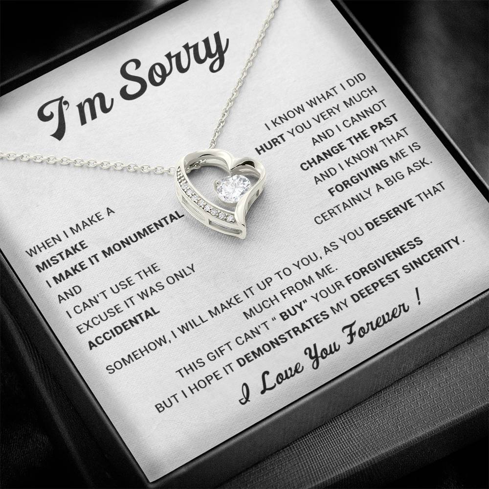 I'm Sorry Gift For Wife Necklace, Sorry Gift for Girlfriend, Forgiveness Gift For Her 23_5