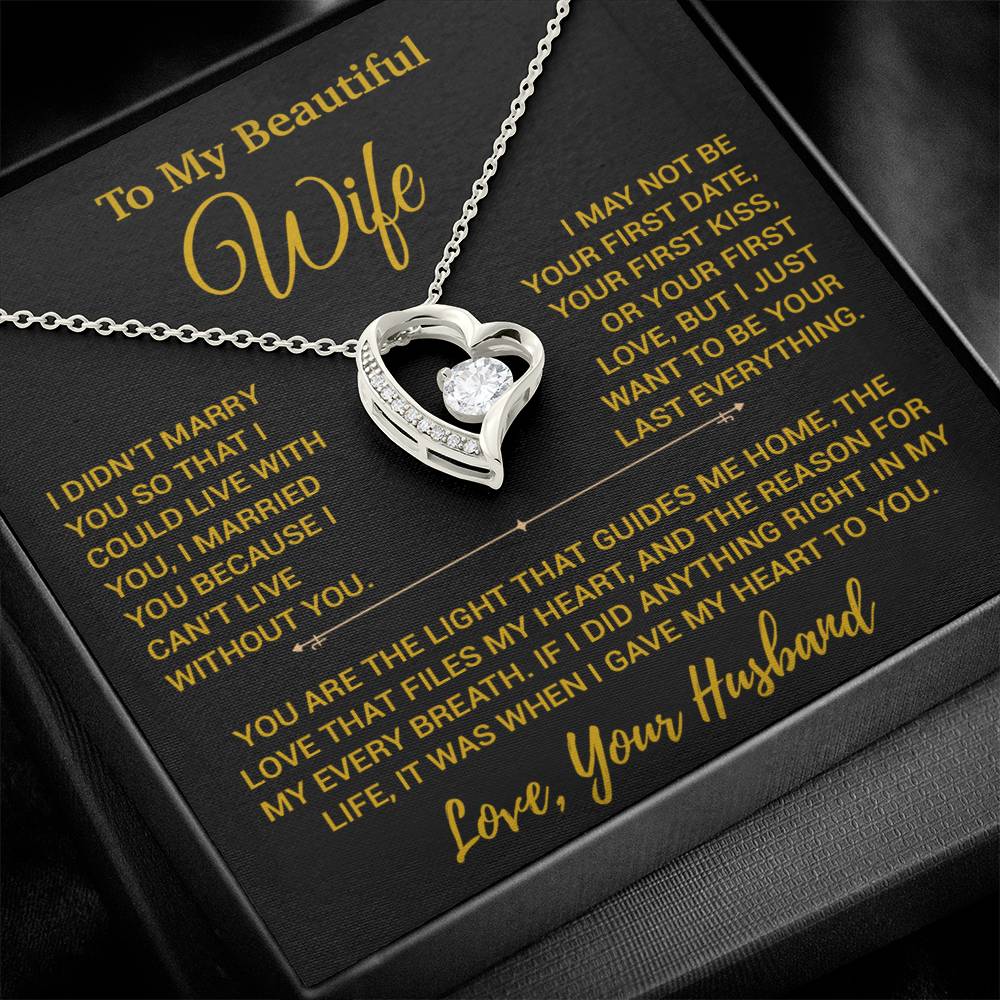 To My Wife Necklace, Vanlentines Gifts For Women, Anniversary Gift For Wife 23_1_Gold