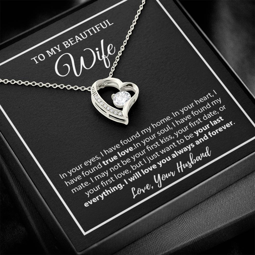 To My Wife Necklace, Christmas Gifts For Women, Anniversary Gift For Wife 18_12_White