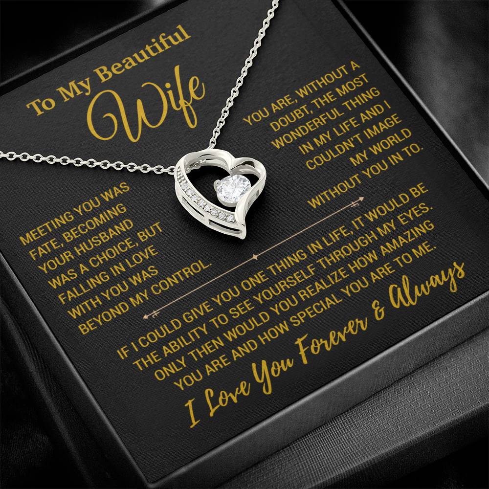 To My Wife Necklace, Christmas Gifts For Women, Anniversary Gift For Wife 25_12_Gold