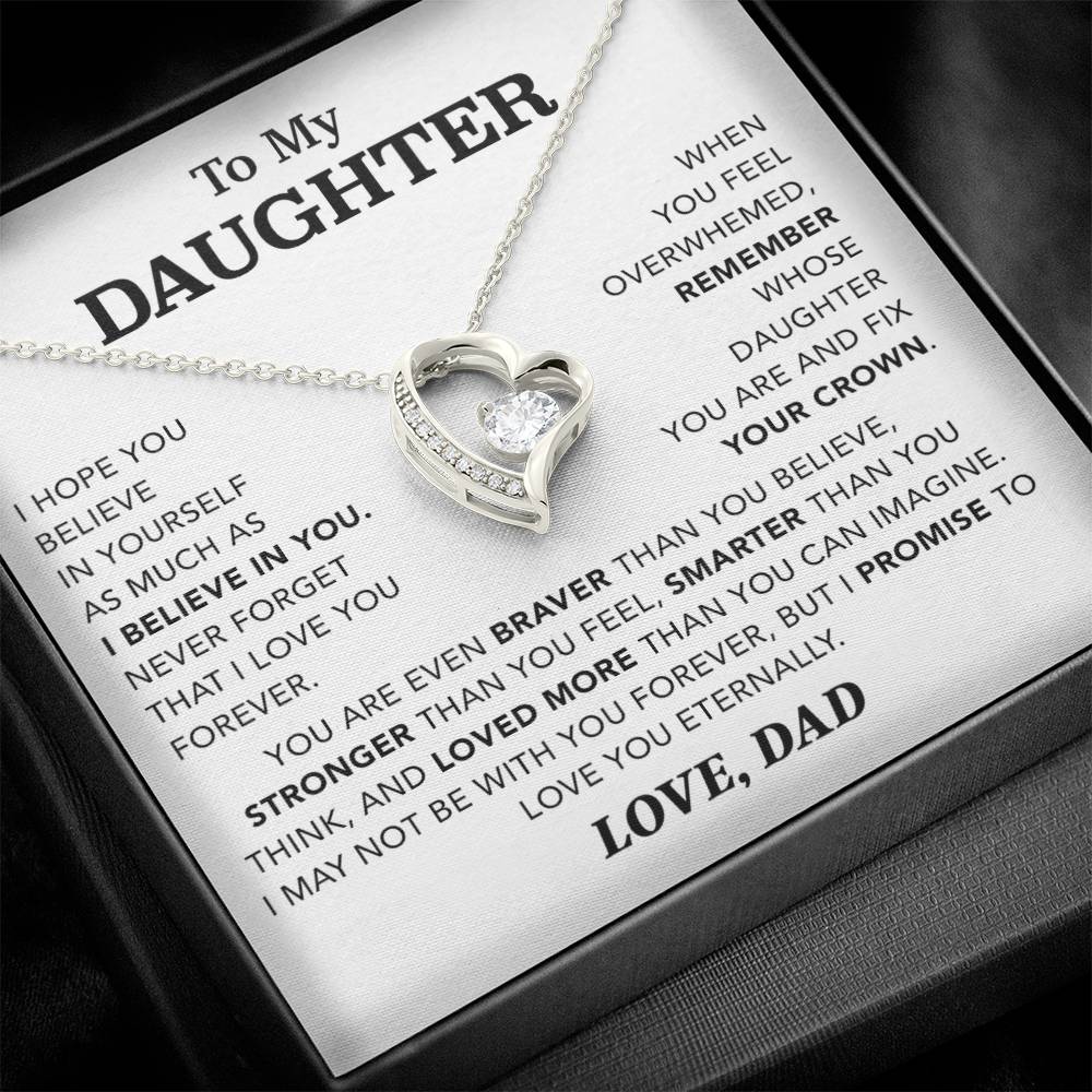 To My Daughter Necklace, Gift for Daughter from Dad, Father Daughter Necklace 4_12