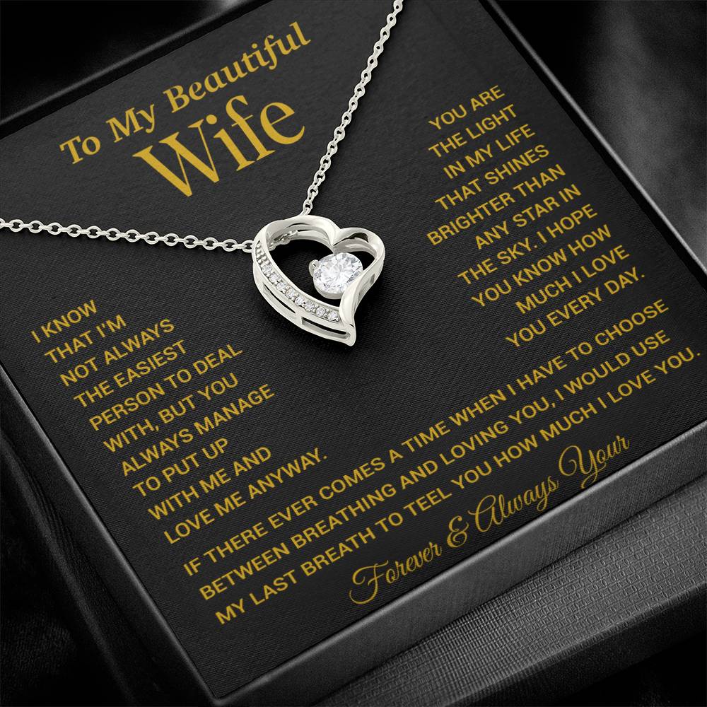 To My Wife Necklace, Gift For Wife, Anniversary Gift For Wife, Christmas Gift 28_11_Gold