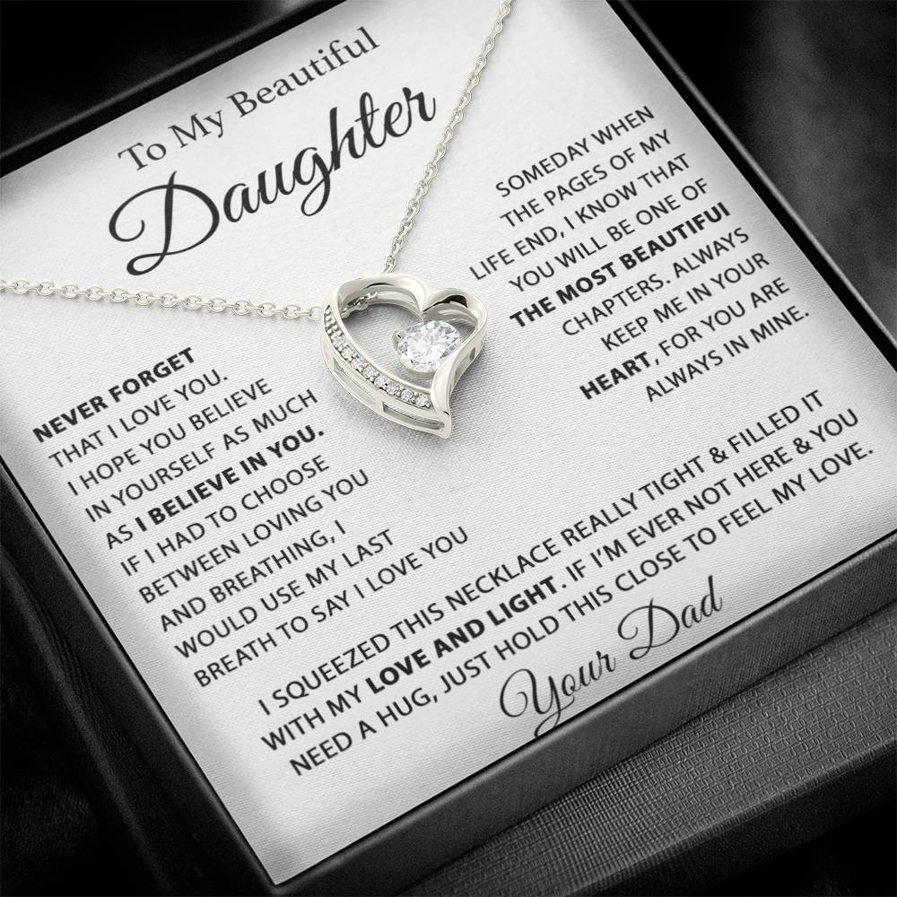 To My Daughter Necklace, Daughter Father Necklace, Daughter Gift From Dad 26_7