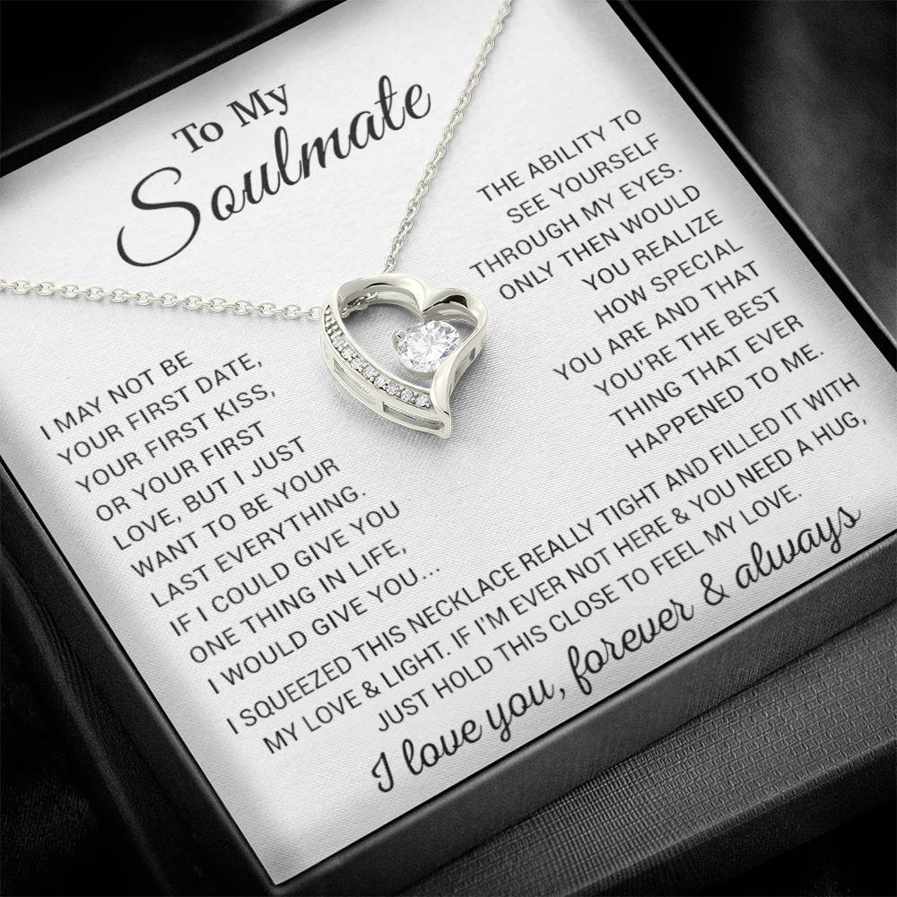 To My Soulmate Necklace, Valentine Gift for Wife, Girlfriend Anniversary Pendant Birthday 8_1