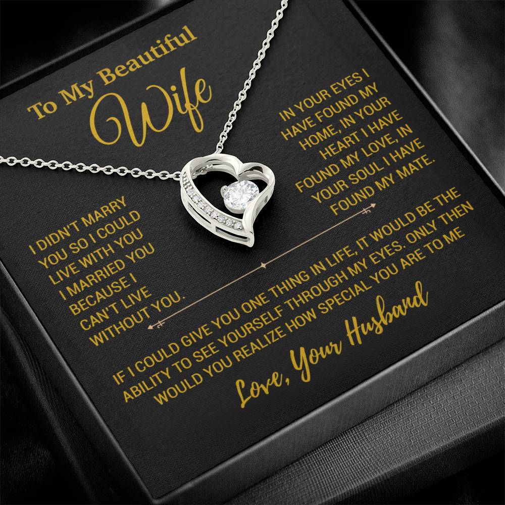 To My Wife Necklace, Christmas Gifts For Women, Anniversary Gift For Wife 24_12_Gold