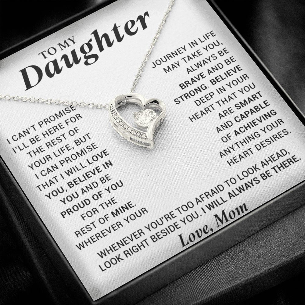 To My Daughter Necklace, Birthday Gift For Daughter From Mom, Xmas Gifts for Her