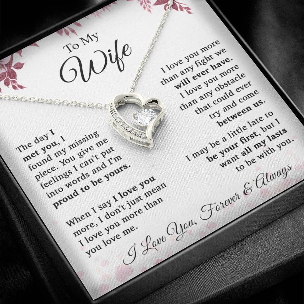 To My Wife Necklace, Gift For Wife, Wife Birthday Gift, Christmas Gift