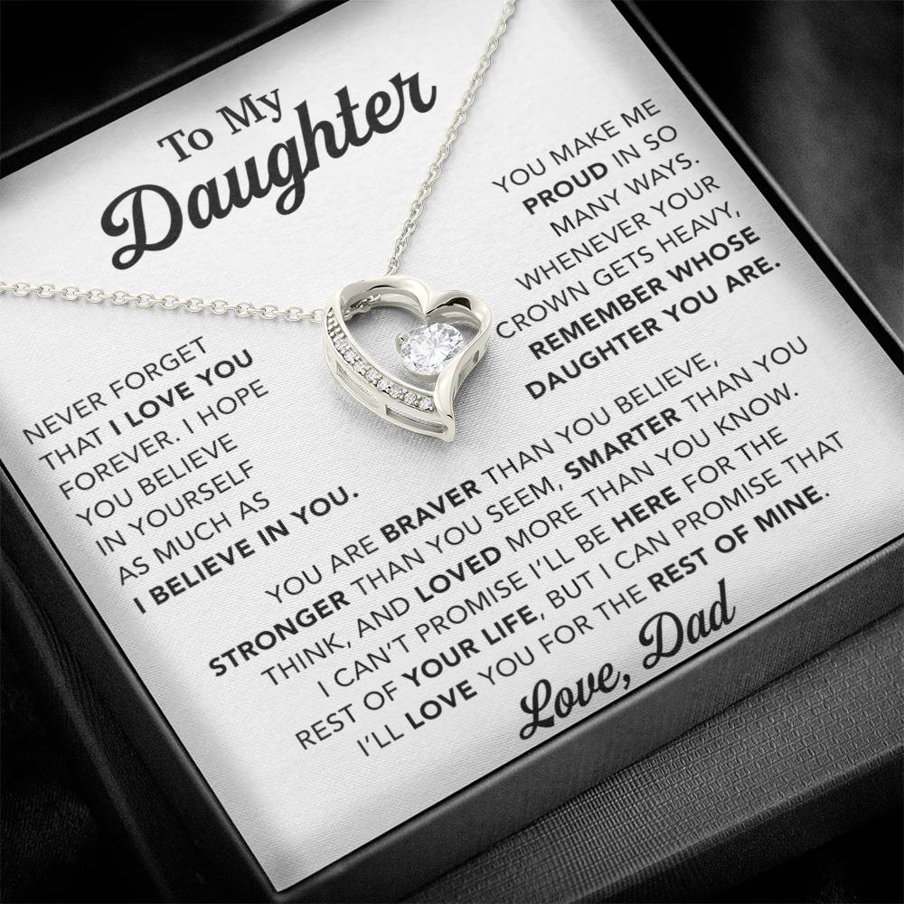 To My Daughter Necklace, Gift for Daughter from Dad, Father Daughter Necklace 29_10