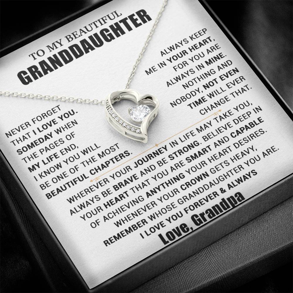 To My Granddaughter Necklace, Granddaughter Gift from Grandpa, Christmas Gift 11_10