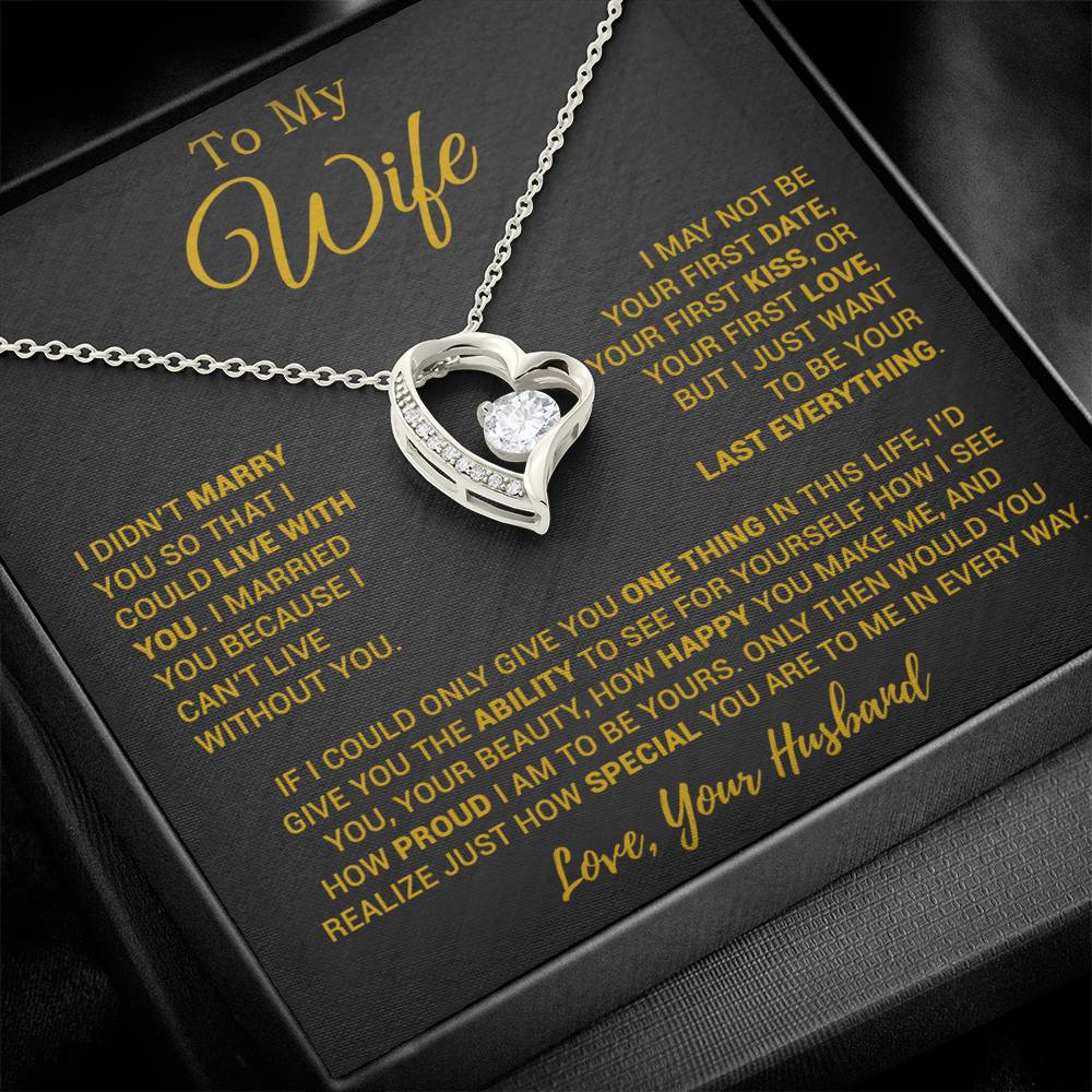 To My Wife Necklace, Gift For Wife, Anniversary Gift For Wife, Necklace For Wife 27_3_Gold