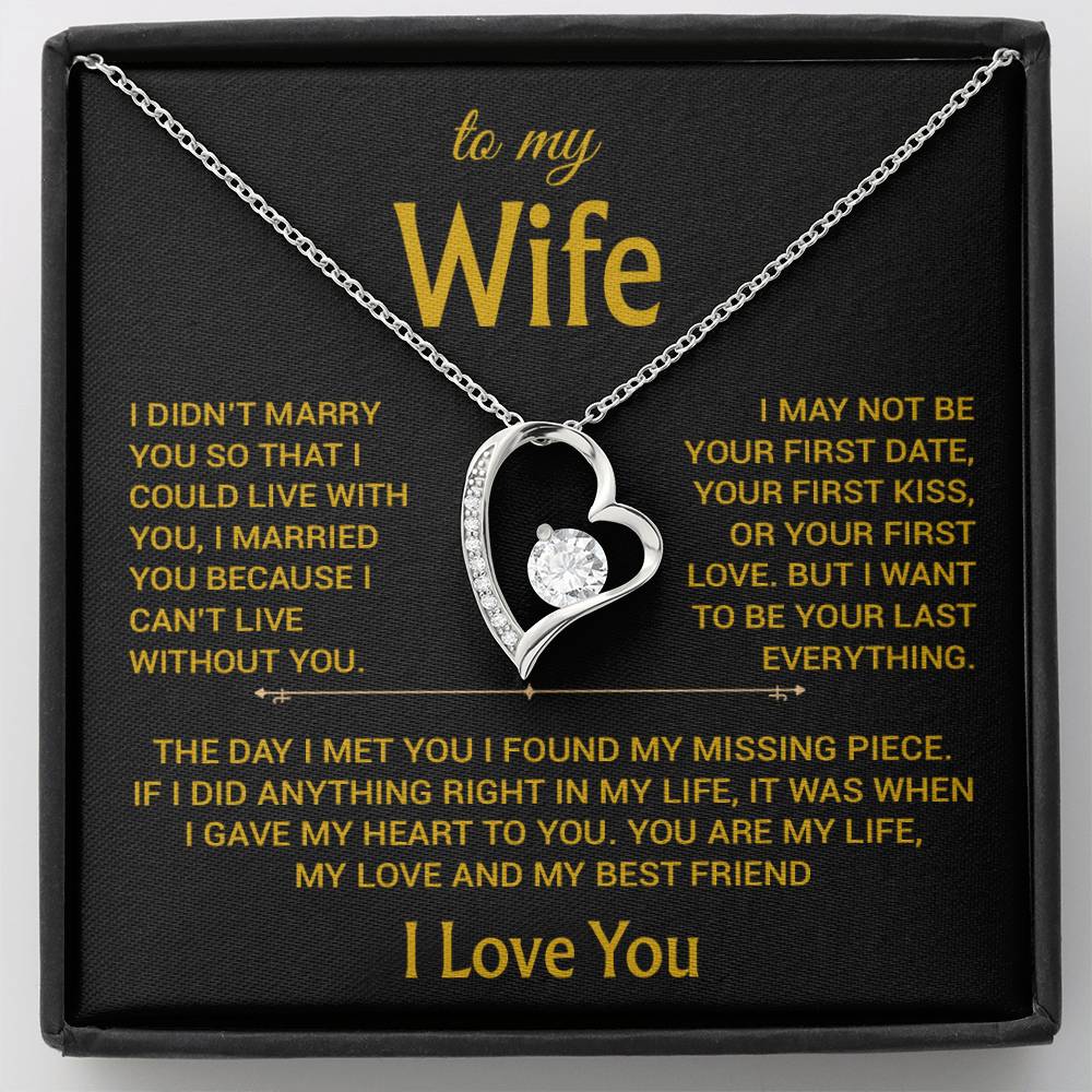 To My Wife Necklace, Christmas Gifts For Women, Anniversary Gift For Wife 16_12_Gold
