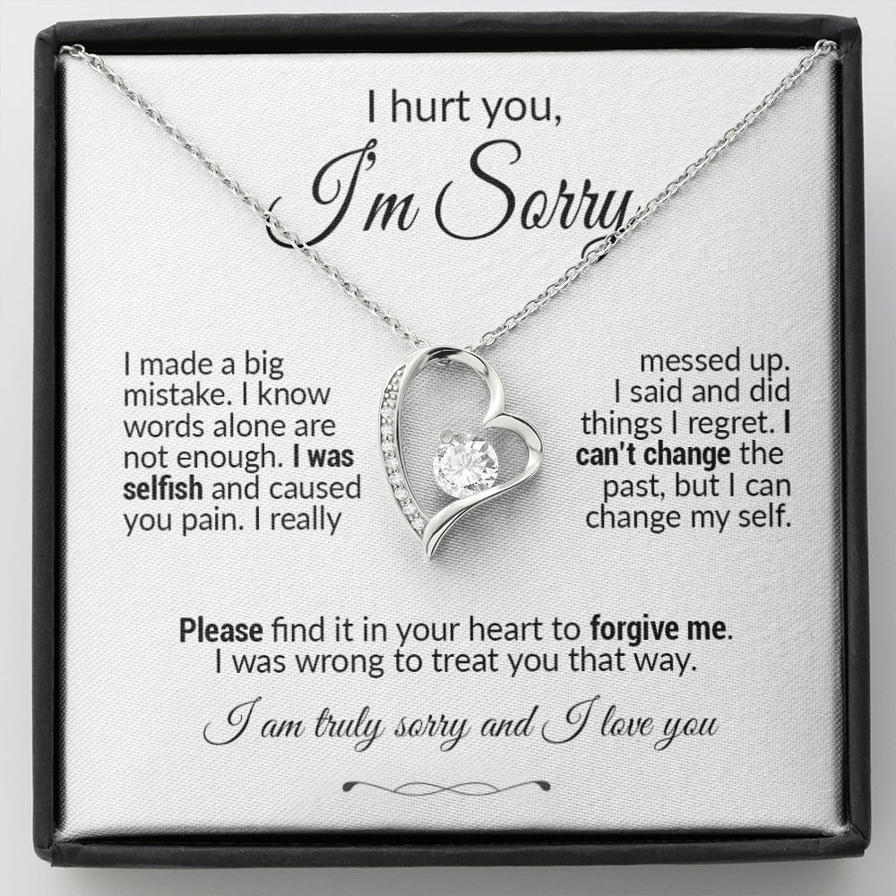 Forgive me Necklace, Apology Jewelry, Sorry Gift Wife, Sorry Gift Girlfriend, Sorry Gift Friend, Sorry Gift