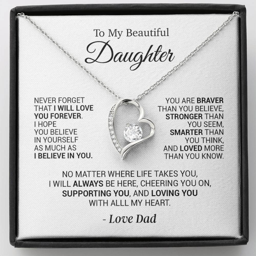 To My Daughter Necklace, Daughter Father Necklace, Daughter Gift From Dad 12_2