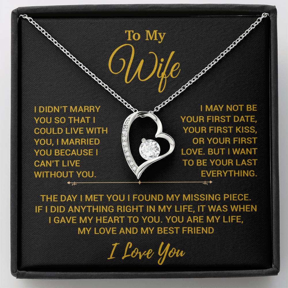To My Wife Necklace, Christmas Gifts For Women, Anniversary Gift For Wife 16_11_Gold