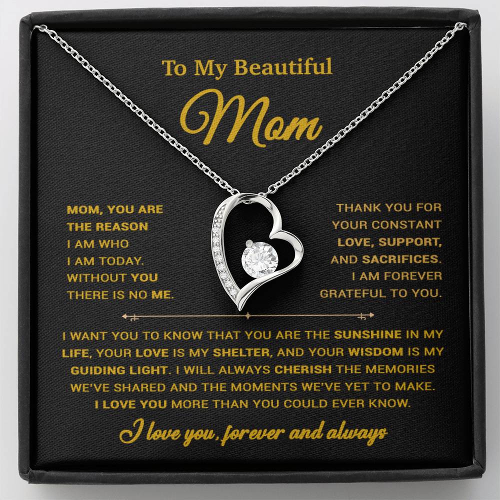 To My Mom Necklace, Sentimental Mother's Day Gift For Mom From Son 31_3_Gold