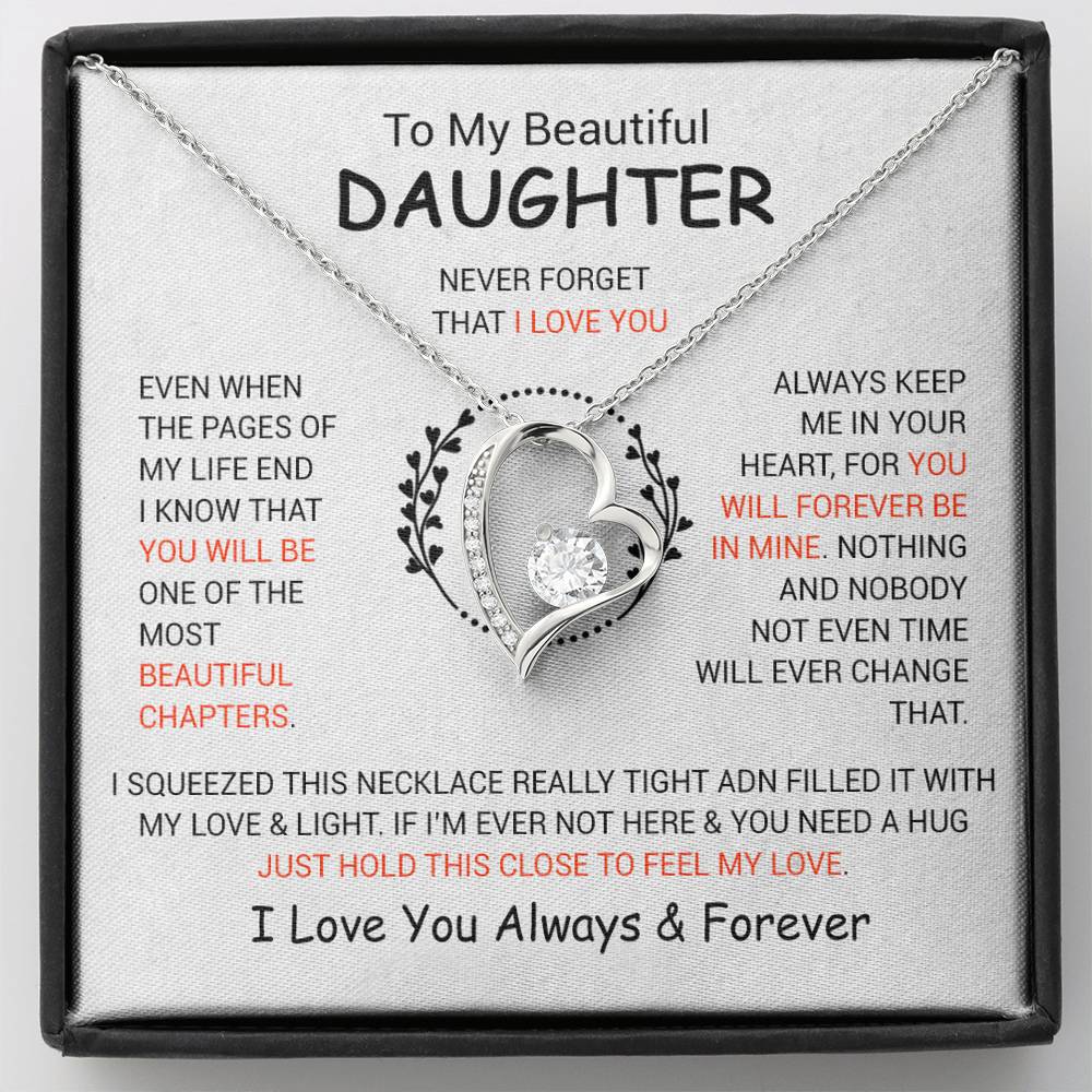 To My Daughter Necklace, Daughter Father Necklace, Daughter Gift From Dad, Mom 4_12