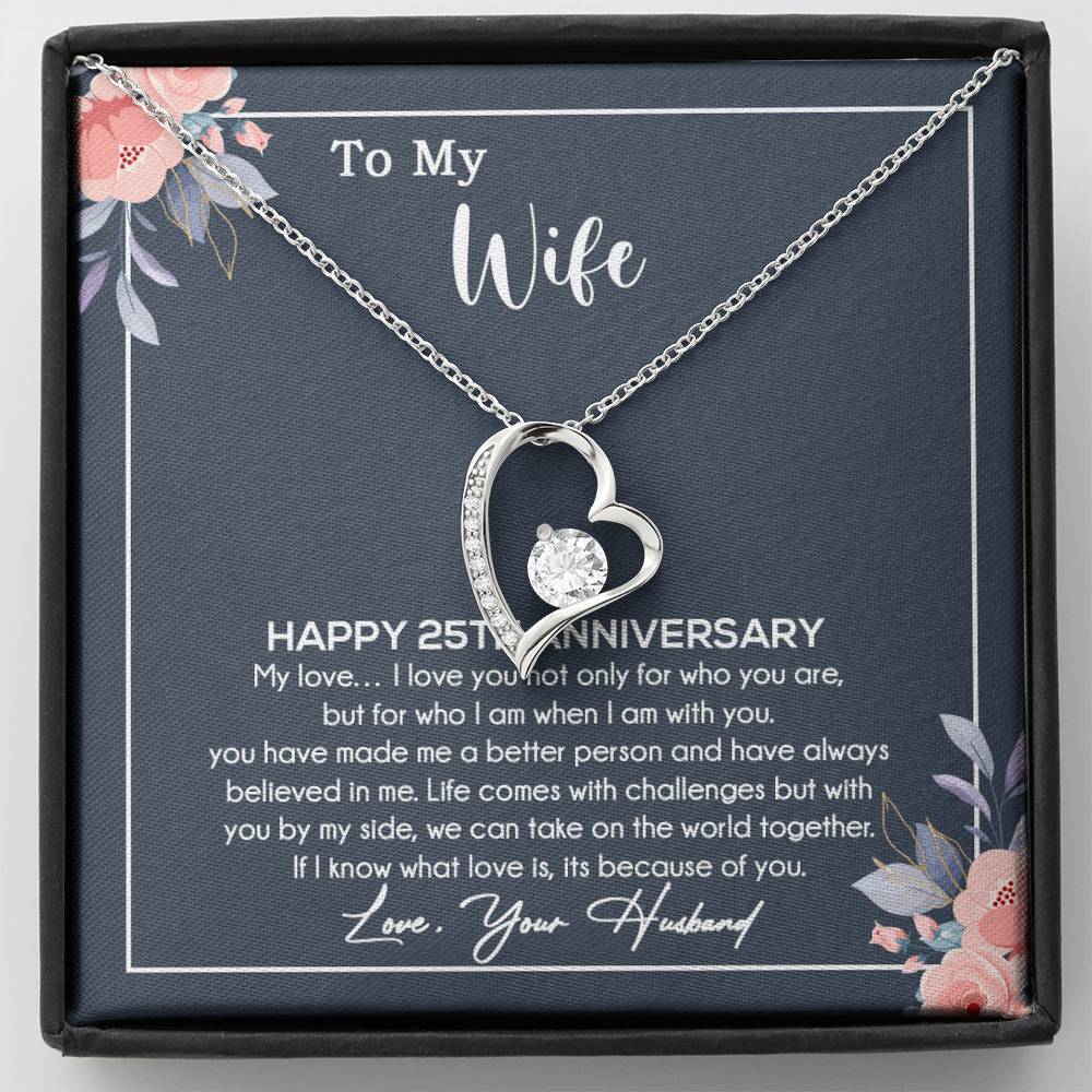 25th Anniversary Gift For Wife Necklace, 25 Year Anniversary, 25th Wedding Gift _Blue