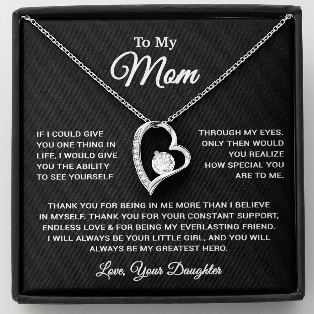 To My Mom Necklace, Sentimental Mother's Day Gift For Mom From Son 30_3_Black