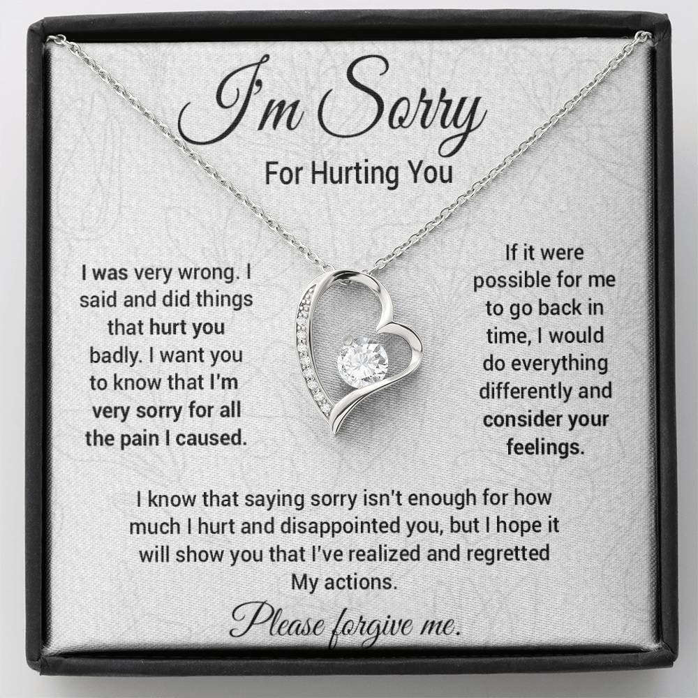 I'm Sorry Necklace Gifts, Apology Gifts For Her, Forgiveness Gift, Wife Gift 9_10