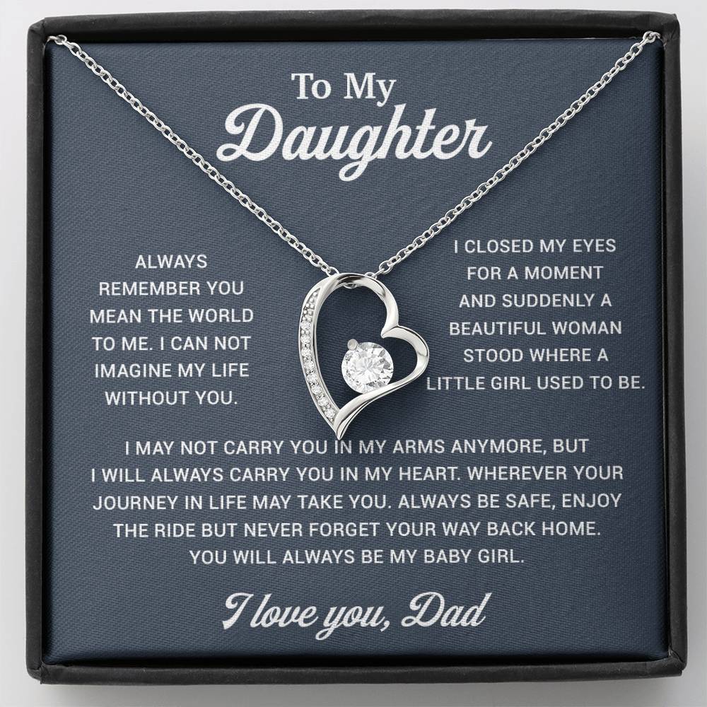 To My Daughter Necklace, Gift for Daughter from Dad, Father Daughter Necklace 2_12