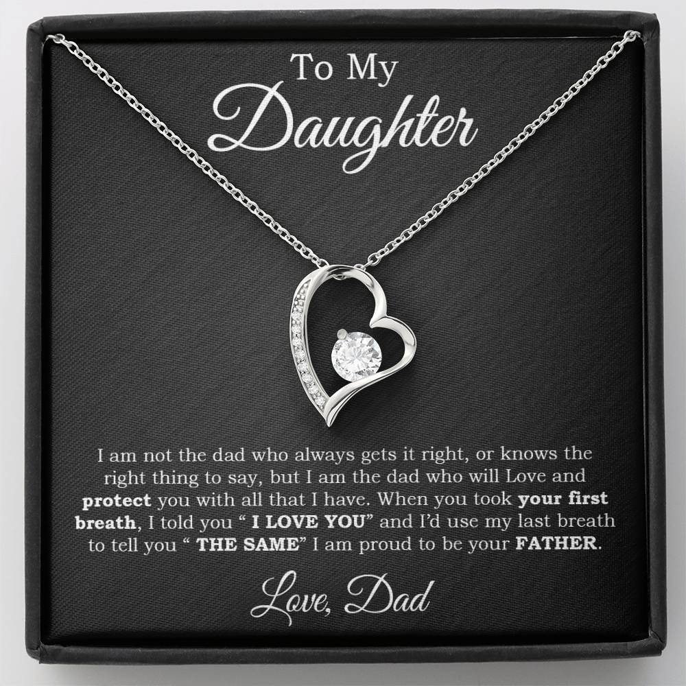 To My Daughter Gifts From Dad Hearts Necklace Father To Daughter Birthday Gift