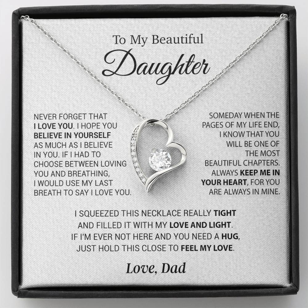 To My Daughter Necklace, Daughter Father Necklace, Daughter Gift From Dad 1_10