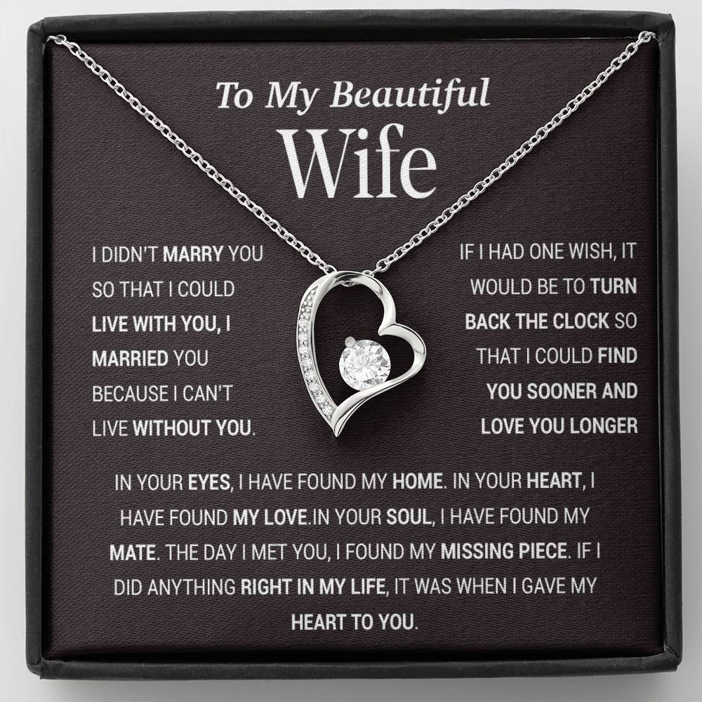 To My Wife Necklace, Gift For Wife, Anniversary Gift For Wife, Christmas Gift 27_11_Tim