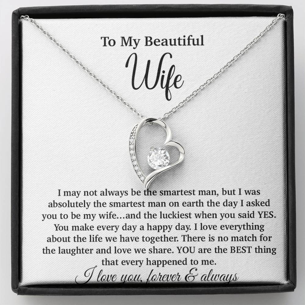 To My Wife Necklace, Gift From Husband, Anniversary Jewelry Gifts Wife