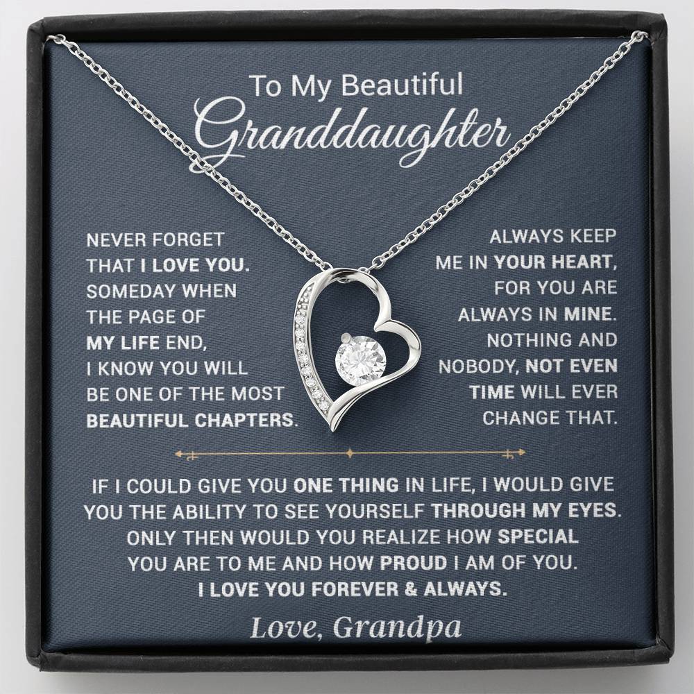 To My Granddaughter Necklace, Xmas Birthday Gift For Granddaughter From Grandpa 13_9