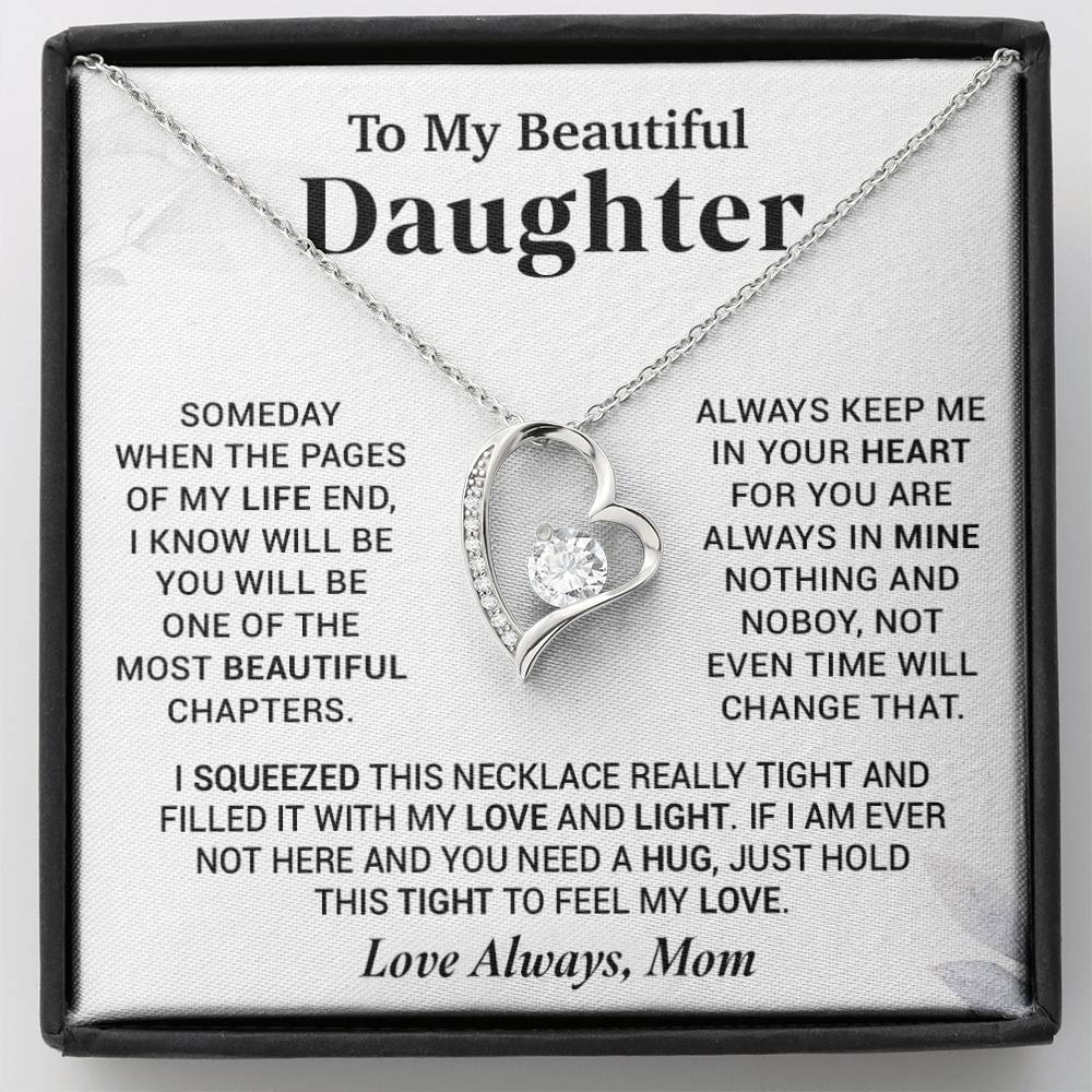 To My Beautiful Daughter Necklace, Gift for Daughter, Birthday Gift for Daughter 24_7