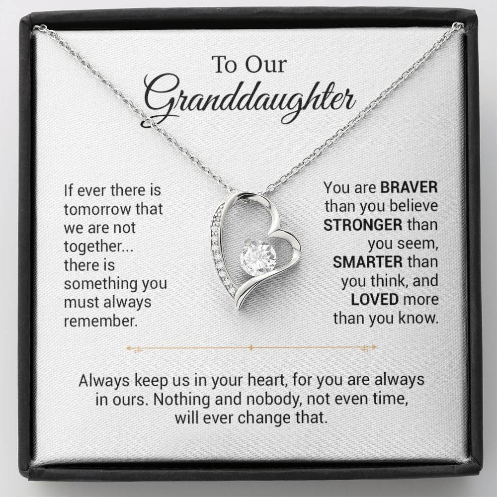 To Our Granddaughter Necklace, Christmas Gift For Granddaughter, Birthday Gift