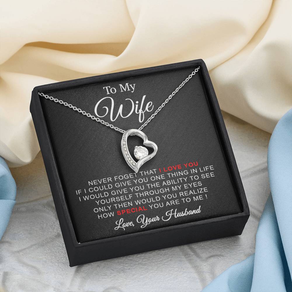 To My Wife Necklace Wife Gift from Husband, Anniversary Gift, Wife Birthday Gift