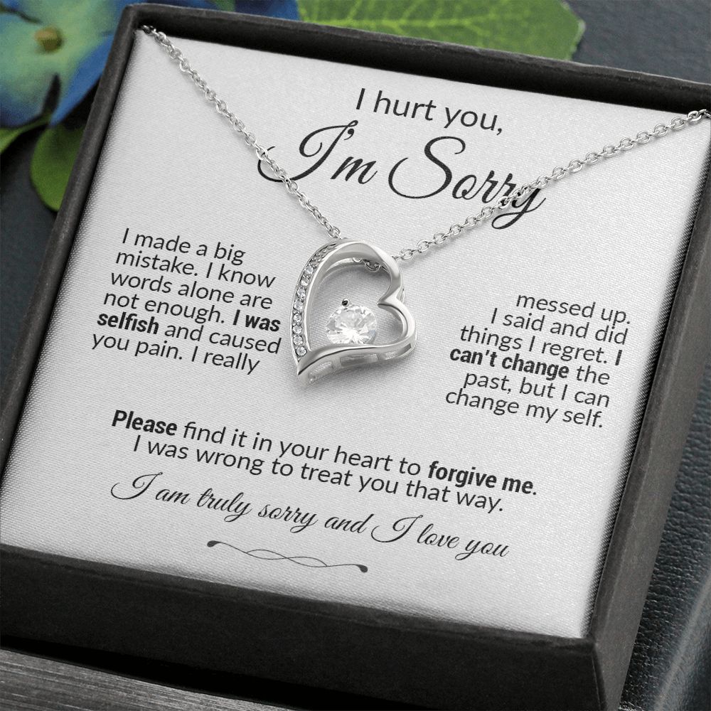 Forgive me Necklace, Apology Jewelry, Sorry Gift Wife, Sorry Gift Girlfriend, Sorry Gift Friend, Sorry Gift