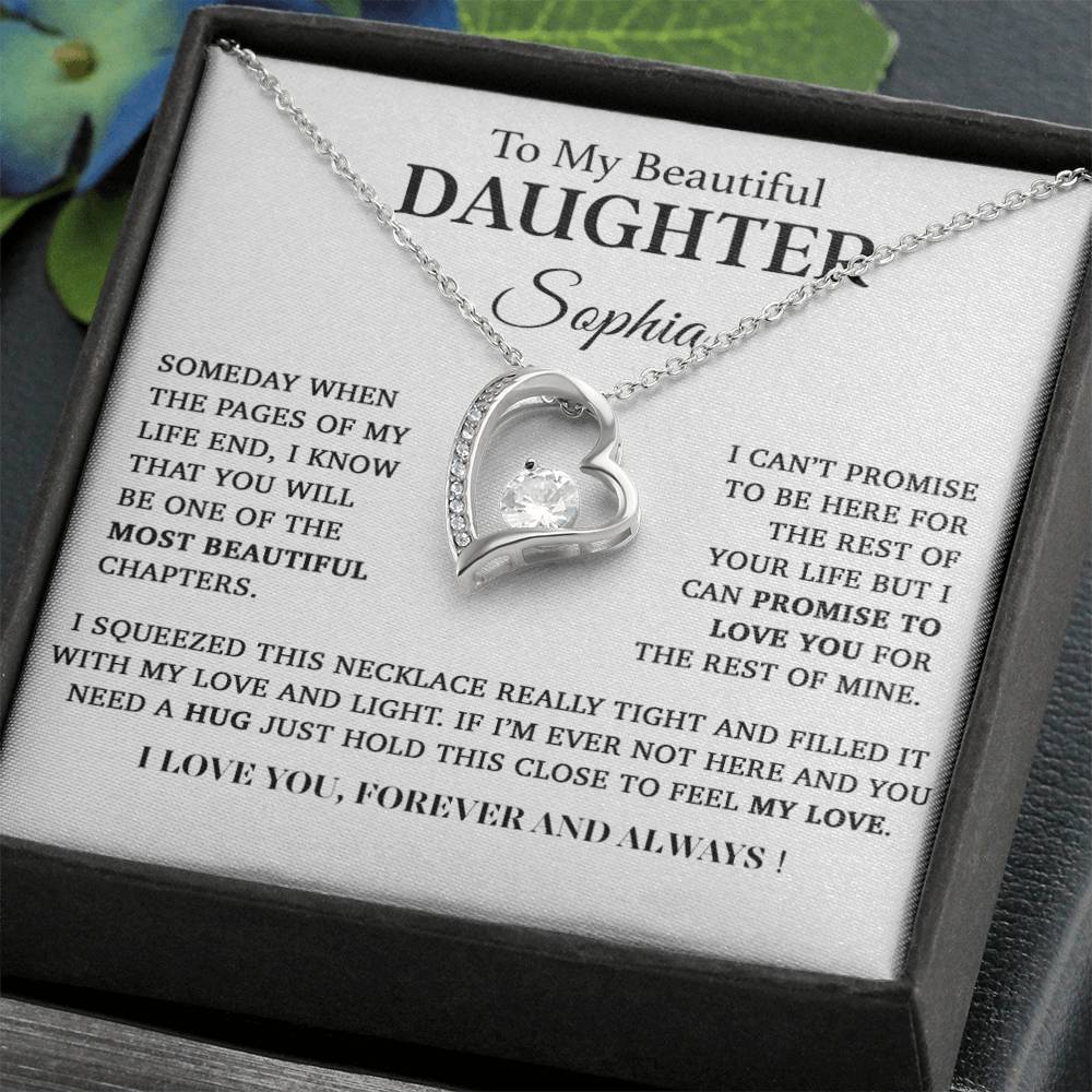 Custom To My Daughter Necklace, Mother Daughter Gifts, Daughter Necklace