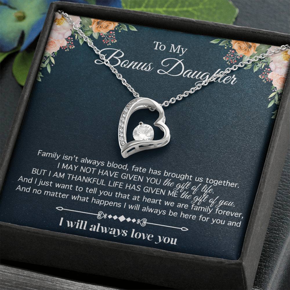 To My Bonus Daughter, Gift For Bonus Daughter Necklace, Step Daughter Necklace